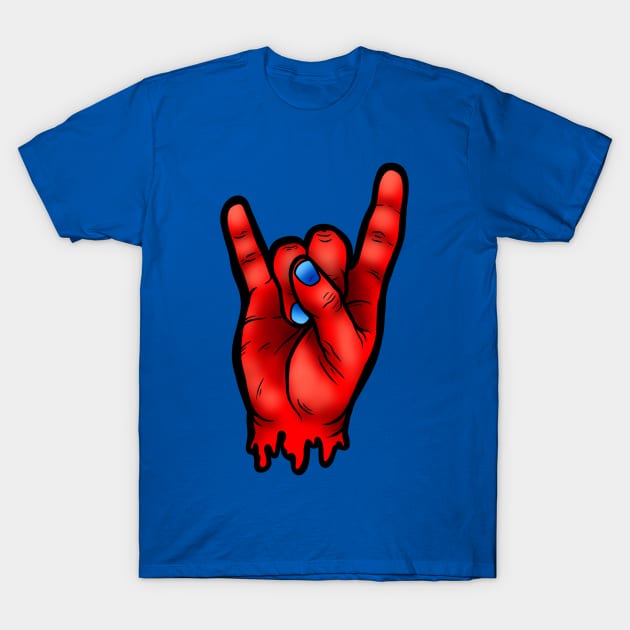 Rock Hand T-Shirt by ReclusiveCrafts